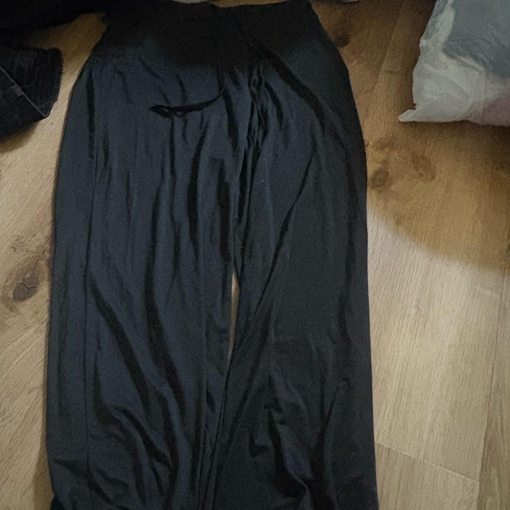 Chic Black Wide Leg Women's Pants